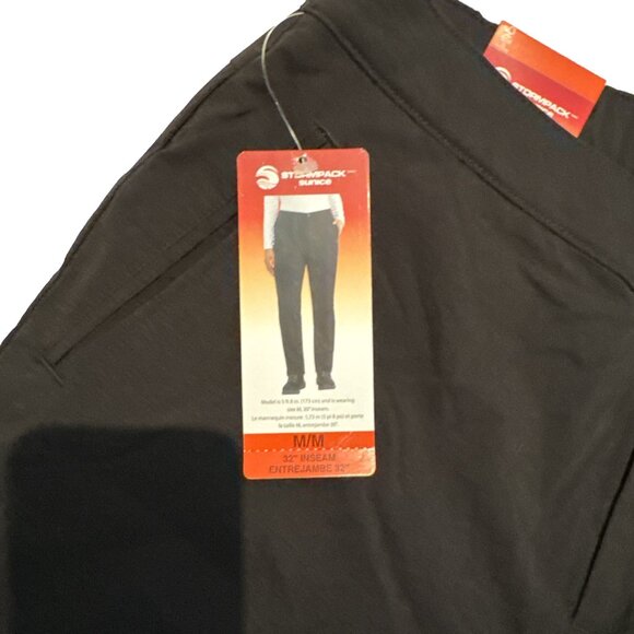 Storm Pack Windproof Pants Microfleece Lined Thermal Snow Ski Black Size Medium - Picture 6 of 6